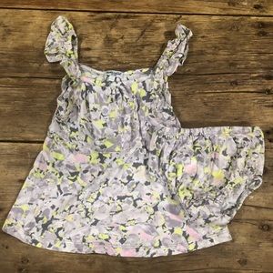 Like new Splendid ruffle top and bloomer set